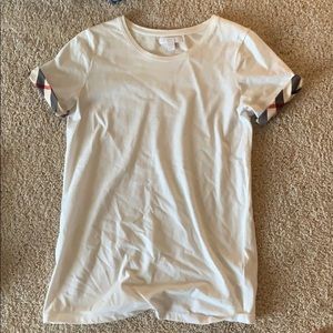 white short sleeve Burberry shirt